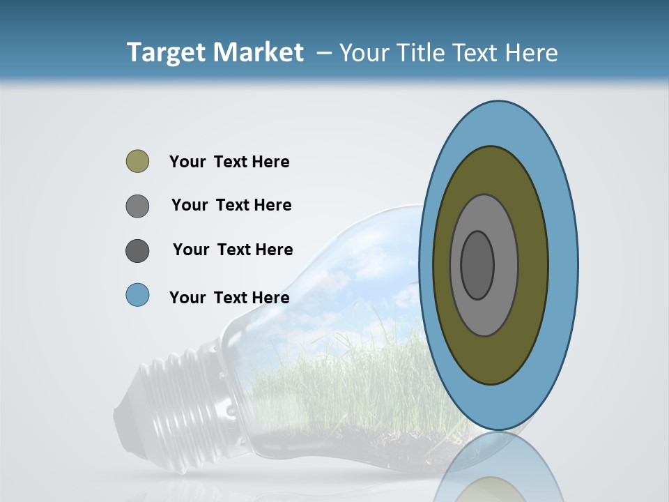 A Light Bulb With Grass Inside Of It PowerPoint Template