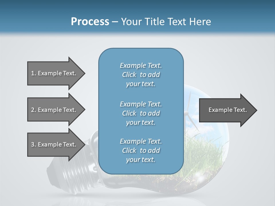 A Light Bulb With Grass Inside Of It PowerPoint Template
