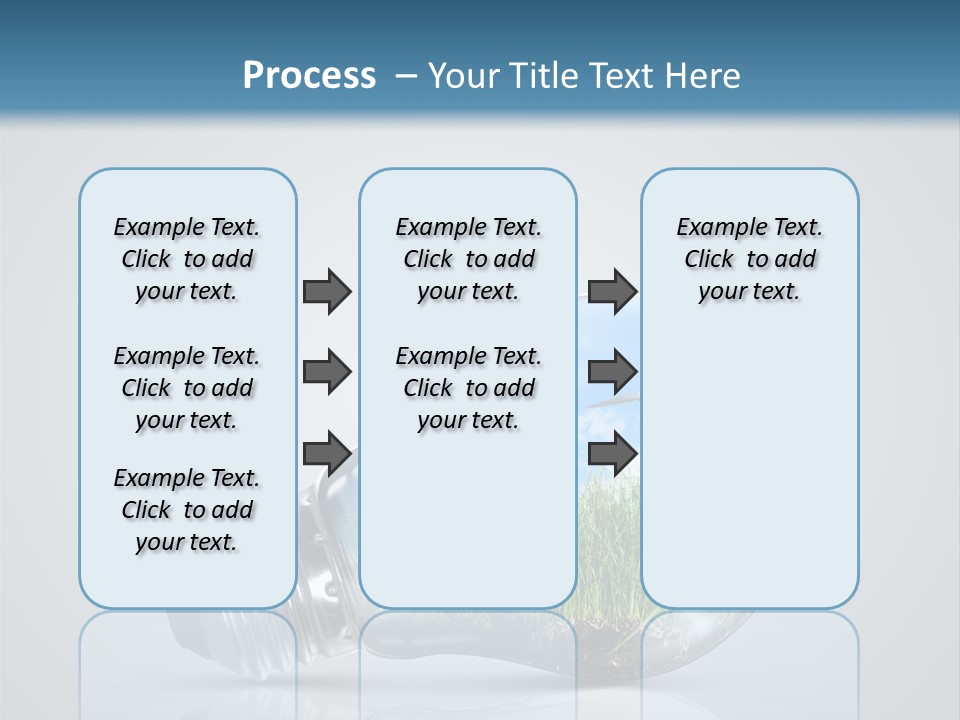 A Light Bulb With Grass Inside Of It PowerPoint Template
