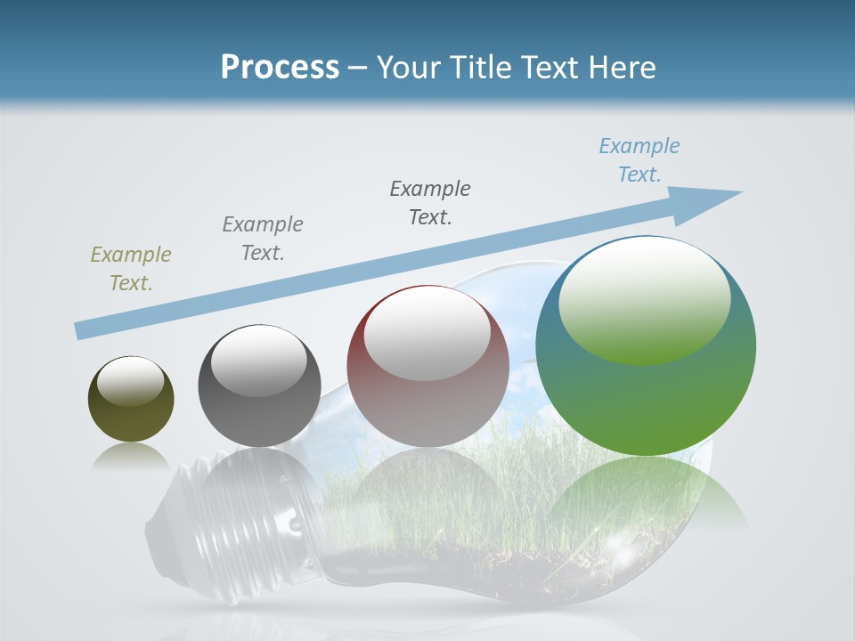 A Light Bulb With Grass Inside Of It PowerPoint Template