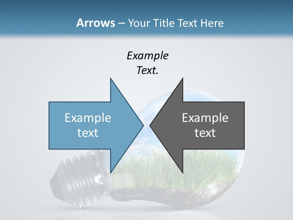 A Light Bulb With Grass Inside Of It PowerPoint Template