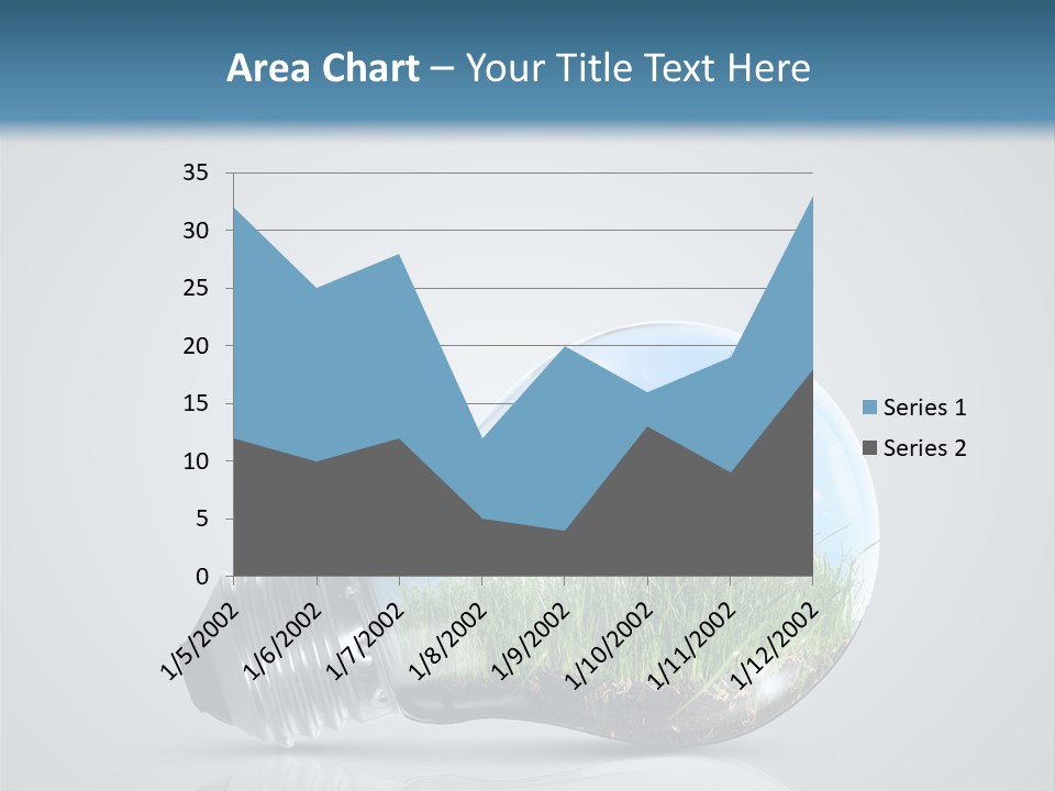 A Light Bulb With Grass Inside Of It PowerPoint Template