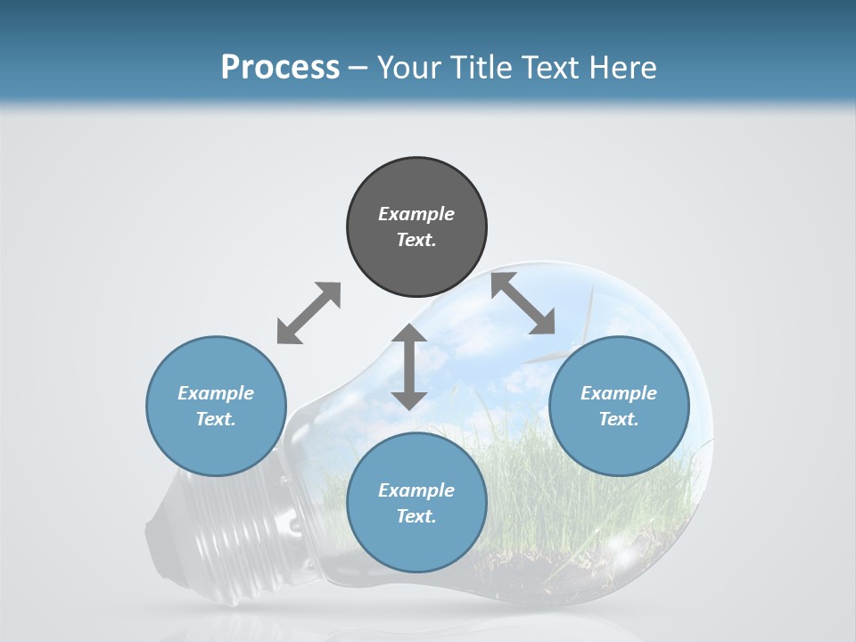 A Light Bulb With Grass Inside Of It PowerPoint Template