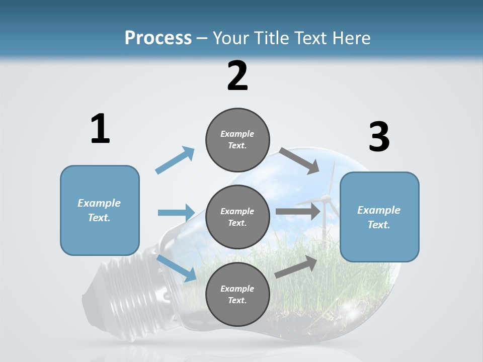 A Light Bulb With Grass Inside Of It PowerPoint Template