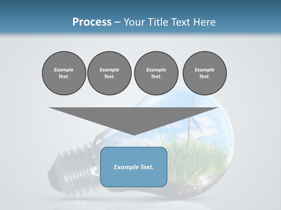 A Light Bulb With Grass Inside Of It PowerPoint Template