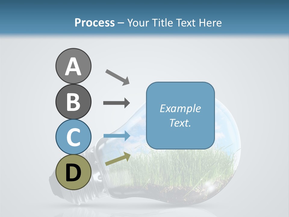 A Light Bulb With Grass Inside Of It PowerPoint Template