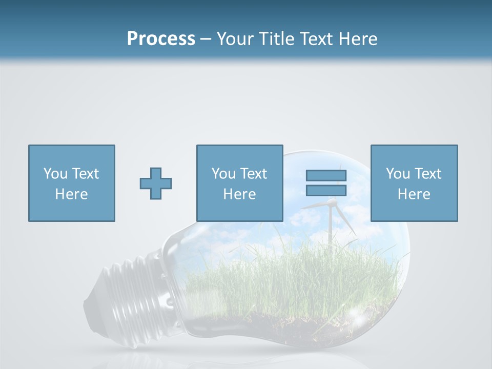 A Light Bulb With Grass Inside Of It PowerPoint Template