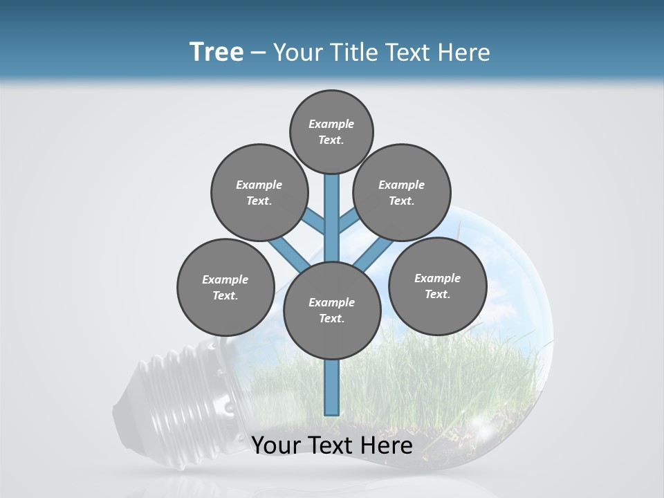 A Light Bulb With Grass Inside Of It PowerPoint Template