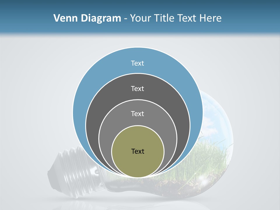 A Light Bulb With Grass Inside Of It PowerPoint Template