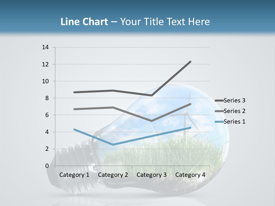A Light Bulb With Grass Inside Of It PowerPoint Template