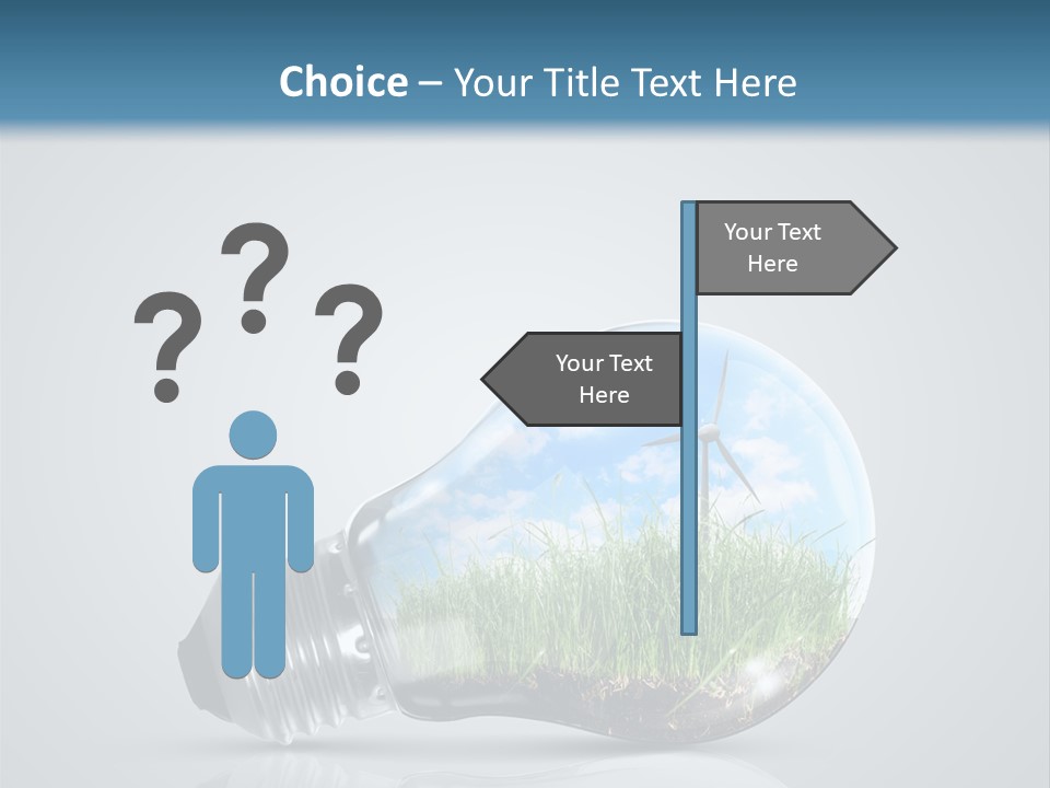 A Light Bulb With Grass Inside Of It PowerPoint Template