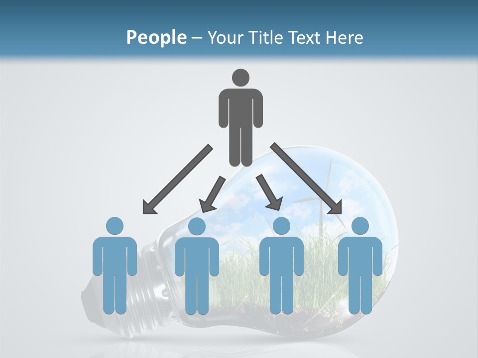 A Light Bulb With Grass Inside Of It PowerPoint Template