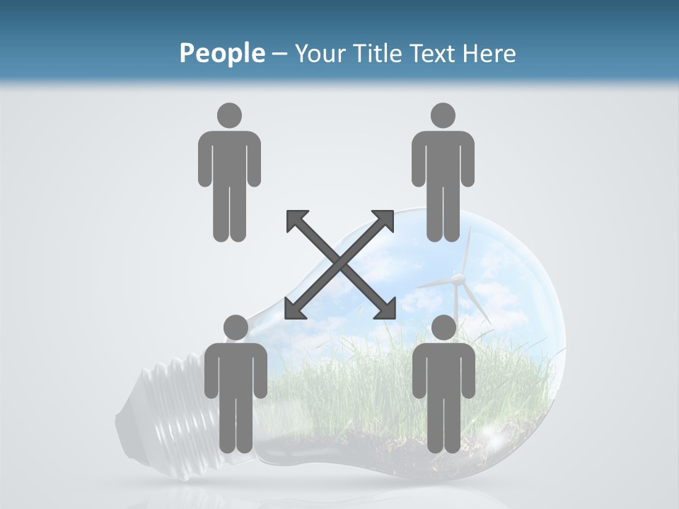 A Light Bulb With Grass Inside Of It PowerPoint Template