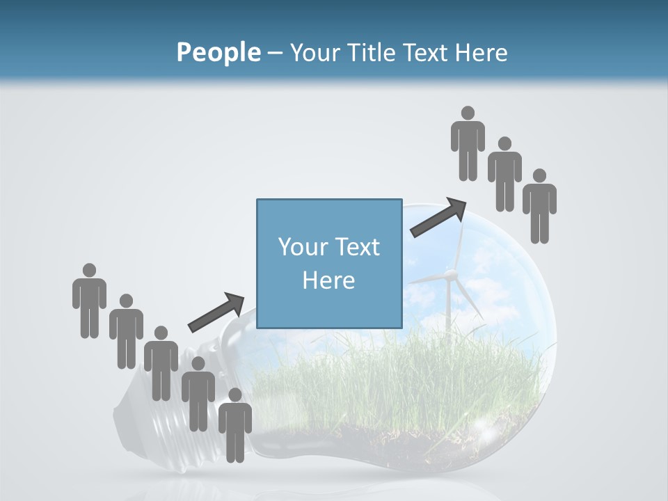 A Light Bulb With Grass Inside Of It PowerPoint Template
