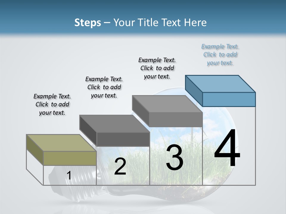 A Light Bulb With Grass Inside Of It PowerPoint Template