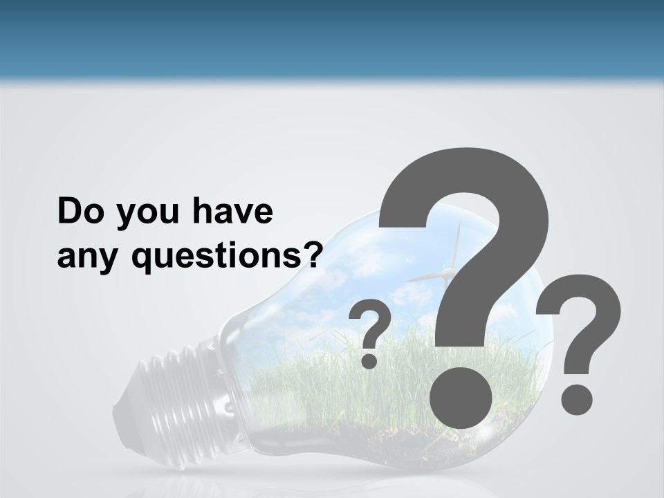A Light Bulb With Grass Inside Of It PowerPoint Template
