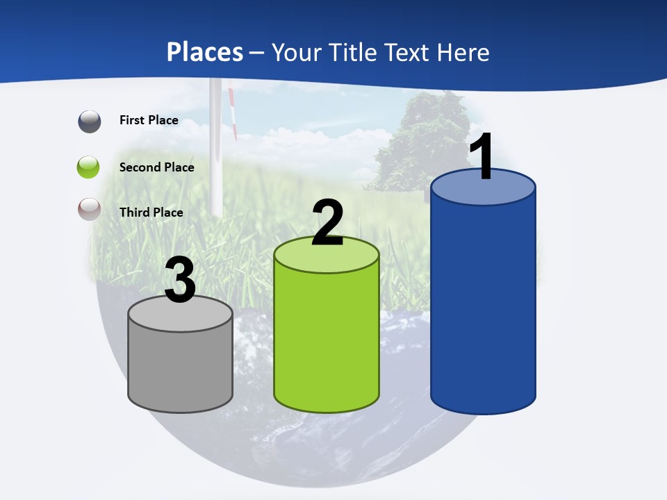 A Green Field With A Wind Turbine On Top Of It PowerPoint Template