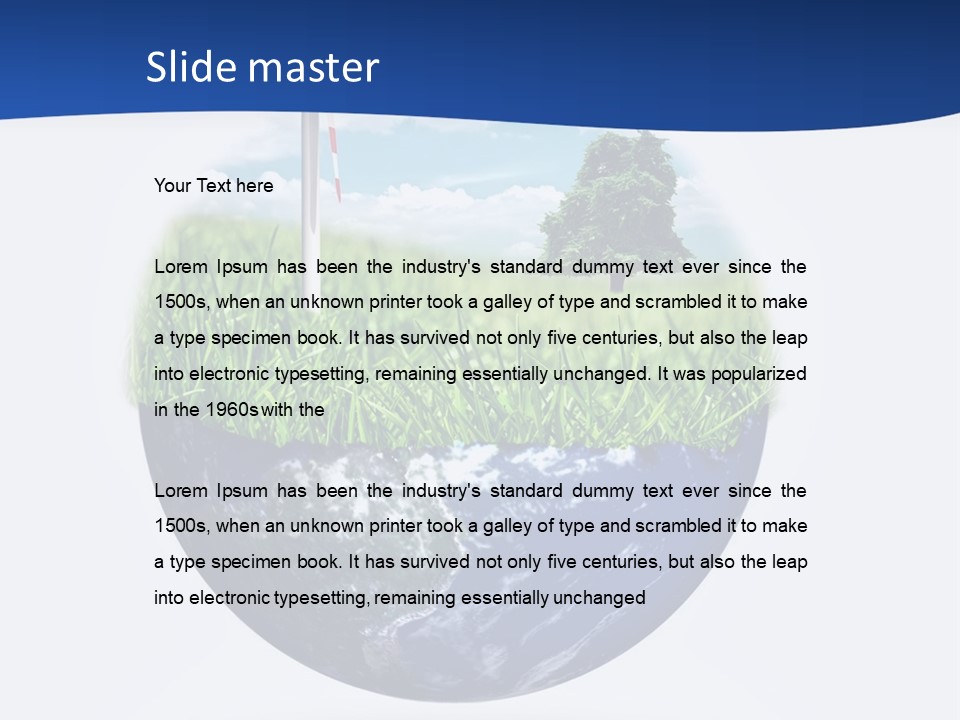 A Green Field With A Wind Turbine On Top Of It PowerPoint Template