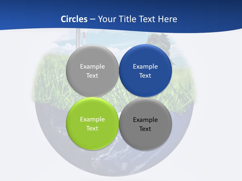 A Green Field With A Wind Turbine On Top Of It PowerPoint Template