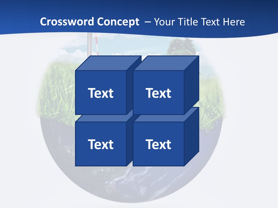 A Green Field With A Wind Turbine On Top Of It PowerPoint Template
