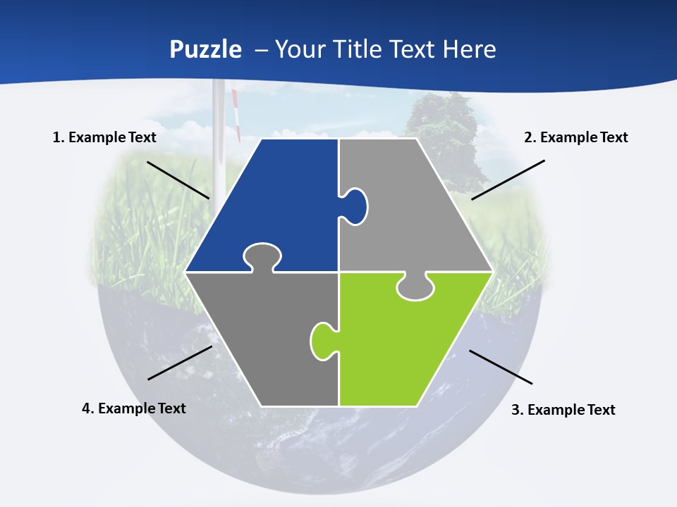 A Green Field With A Wind Turbine On Top Of It PowerPoint Template