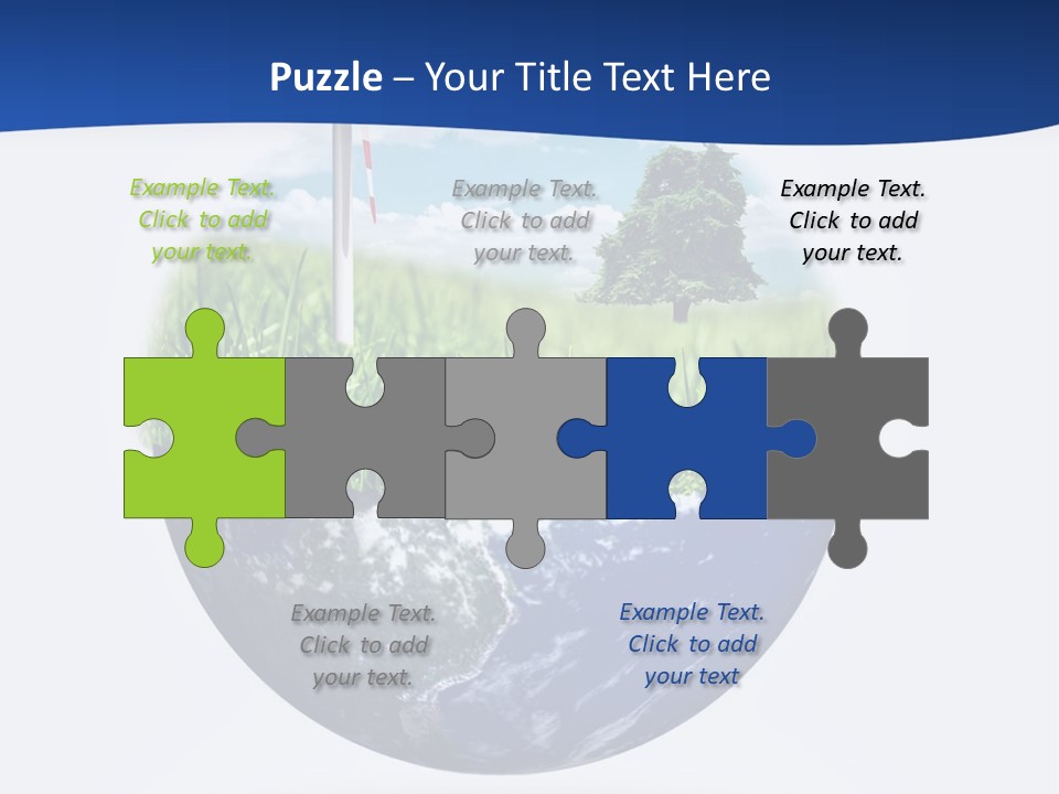 A Green Field With A Wind Turbine On Top Of It PowerPoint Template