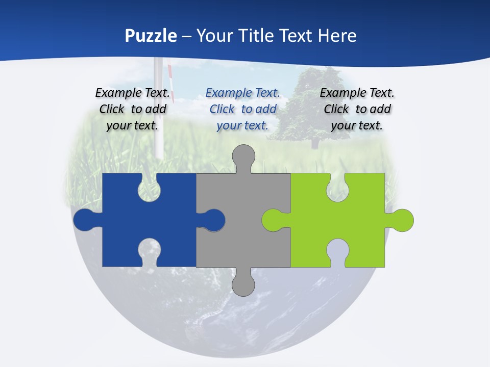 A Green Field With A Wind Turbine On Top Of It PowerPoint Template