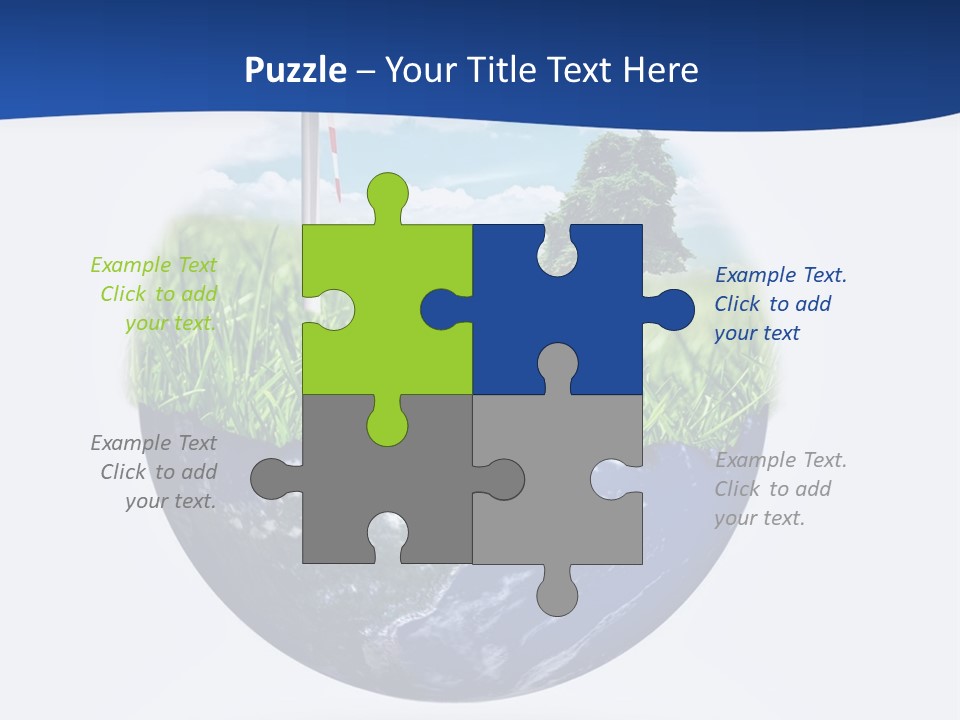 A Green Field With A Wind Turbine On Top Of It PowerPoint Template