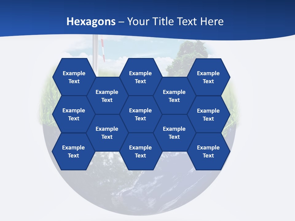 A Green Field With A Wind Turbine On Top Of It PowerPoint Template