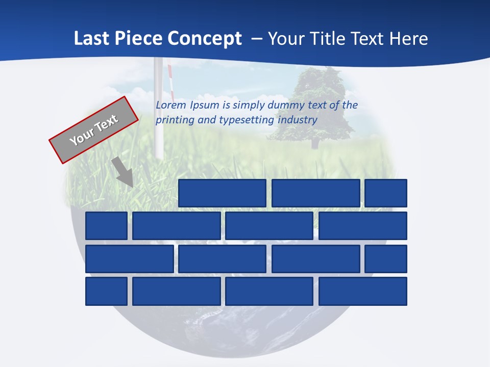 A Green Field With A Wind Turbine On Top Of It PowerPoint Template