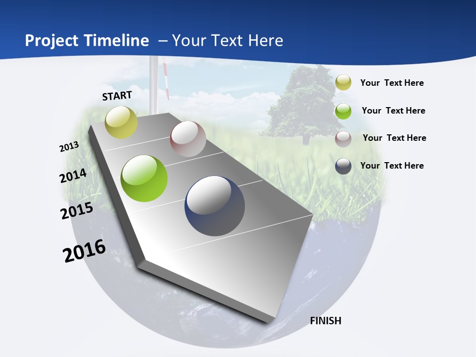 A Green Field With A Wind Turbine On Top Of It PowerPoint Template