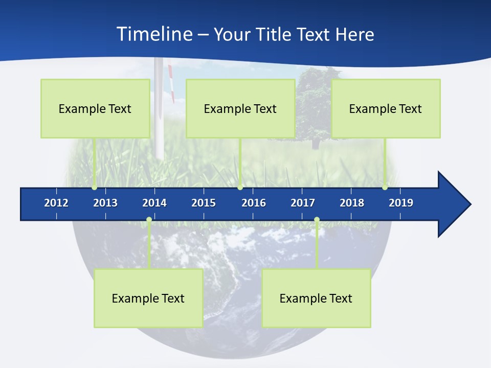 A Green Field With A Wind Turbine On Top Of It PowerPoint Template
