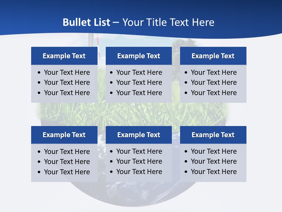 A Green Field With A Wind Turbine On Top Of It PowerPoint Template