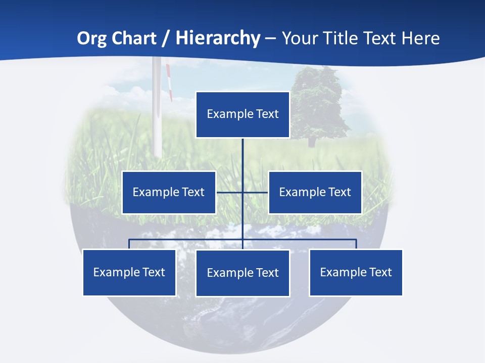 A Green Field With A Wind Turbine On Top Of It PowerPoint Template