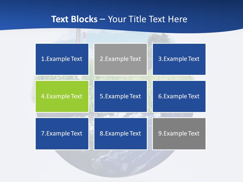 A Green Field With A Wind Turbine On Top Of It PowerPoint Template
