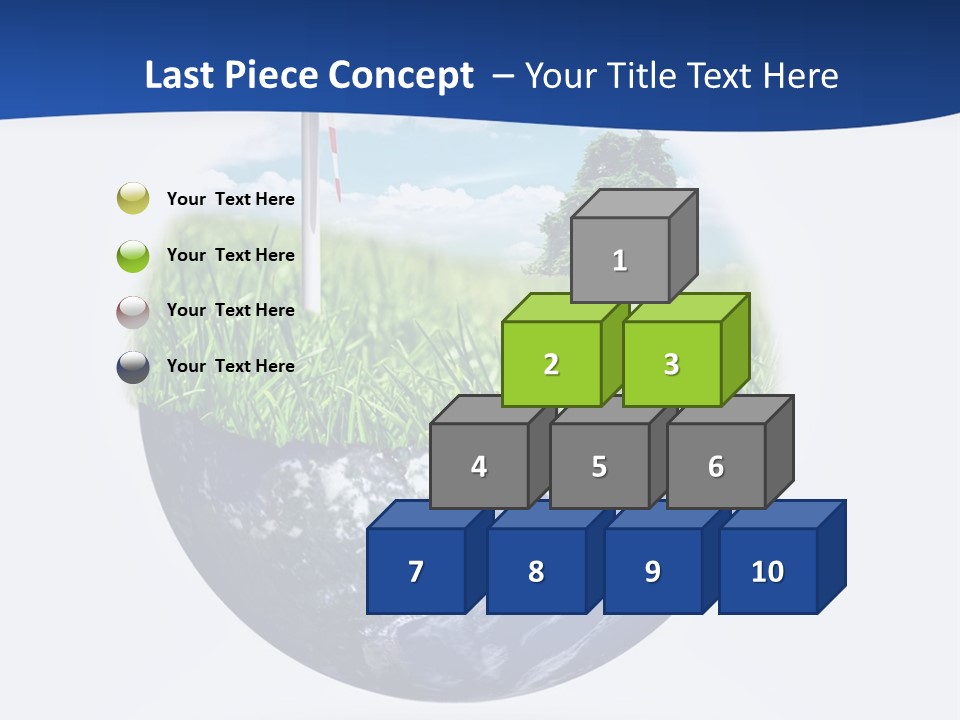 A Green Field With A Wind Turbine On Top Of It PowerPoint Template