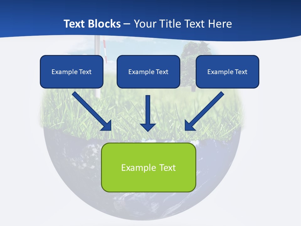 A Green Field With A Wind Turbine On Top Of It PowerPoint Template
