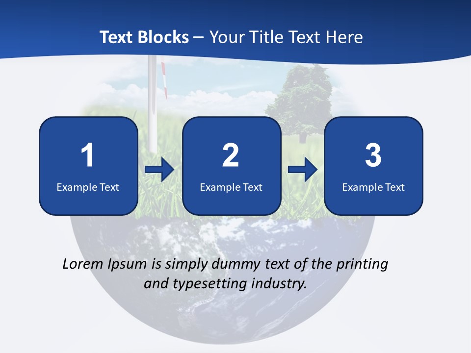 A Green Field With A Wind Turbine On Top Of It PowerPoint Template