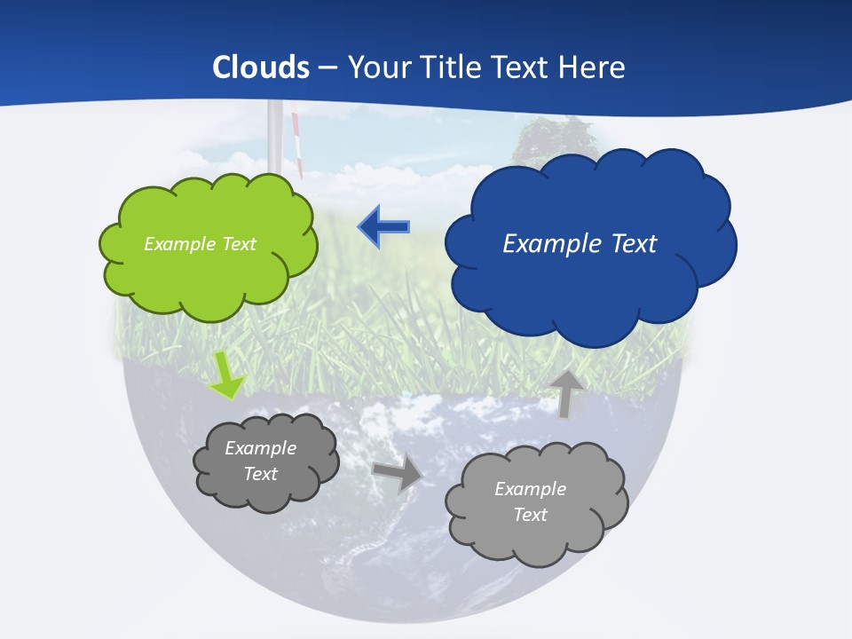 A Green Field With A Wind Turbine On Top Of It PowerPoint Template
