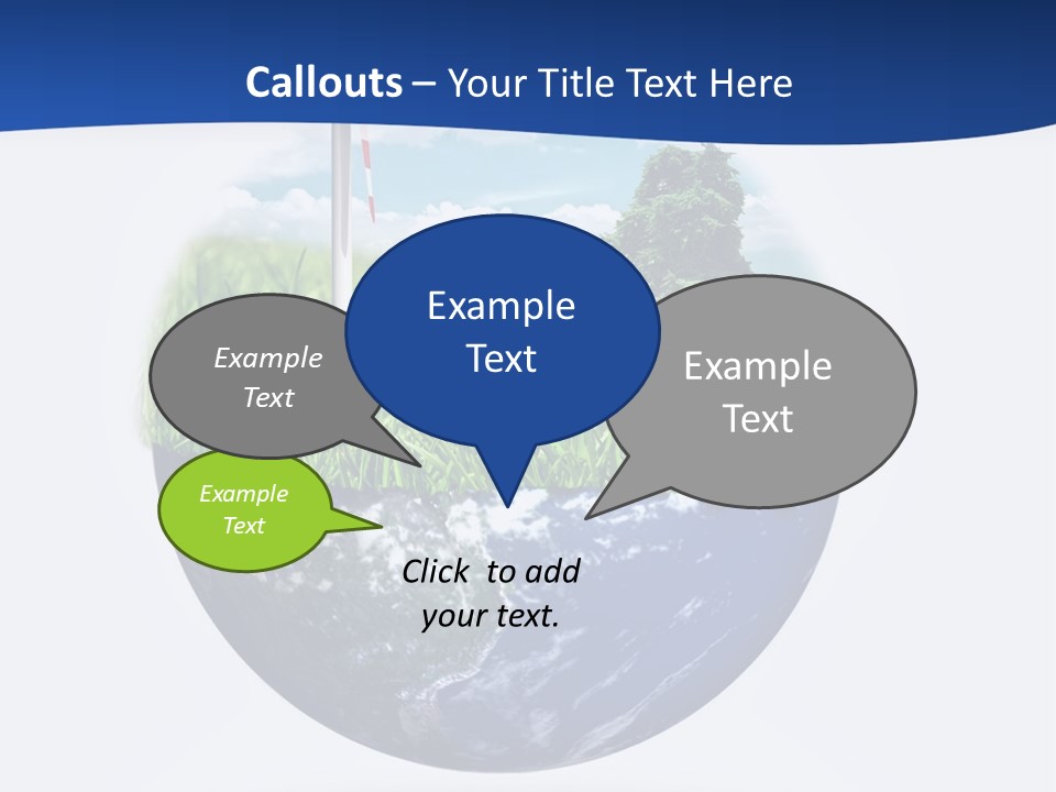 A Green Field With A Wind Turbine On Top Of It PowerPoint Template