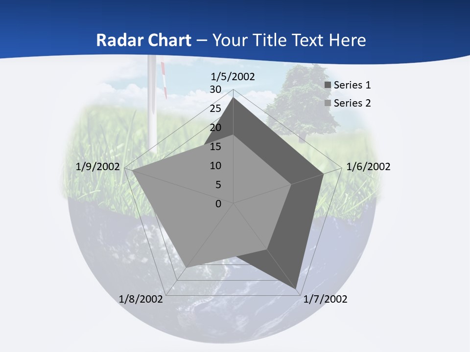 A Green Field With A Wind Turbine On Top Of It PowerPoint Template