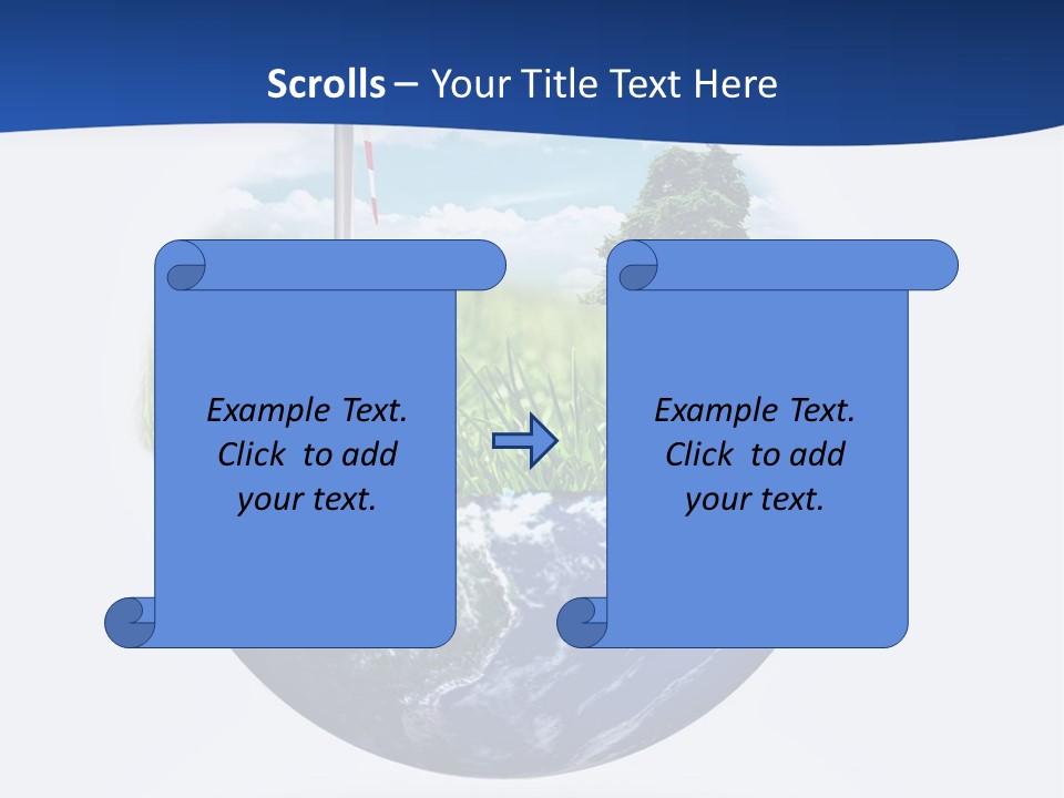 A Green Field With A Wind Turbine On Top Of It PowerPoint Template