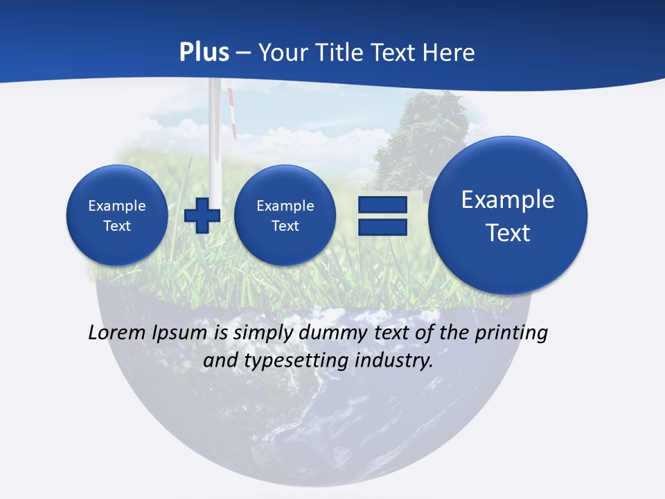 A Green Field With A Wind Turbine On Top Of It PowerPoint Template
