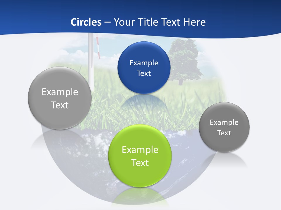 A Green Field With A Wind Turbine On Top Of It PowerPoint Template