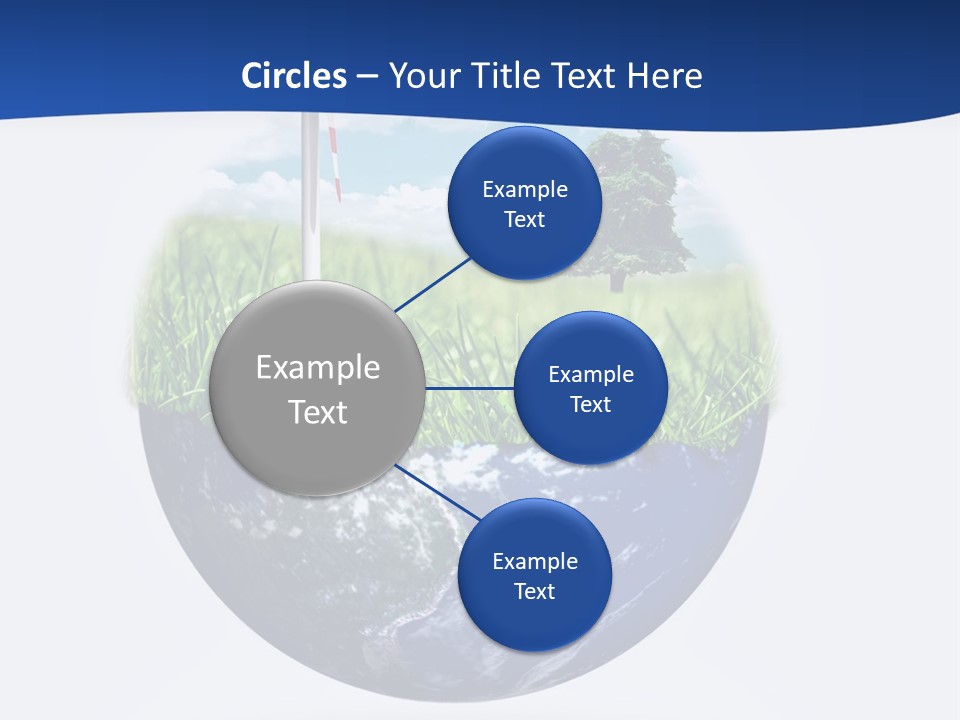 A Green Field With A Wind Turbine On Top Of It PowerPoint Template