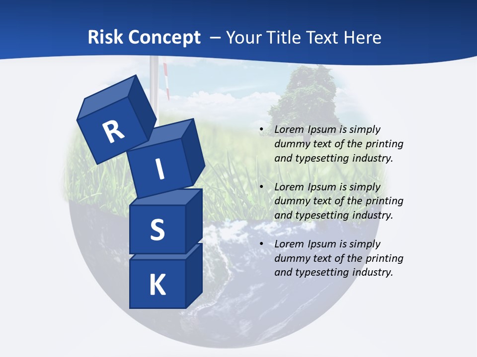 A Green Field With A Wind Turbine On Top Of It PowerPoint Template