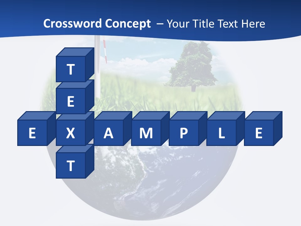 A Green Field With A Wind Turbine On Top Of It PowerPoint Template