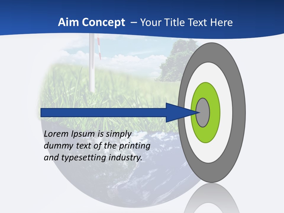A Green Field With A Wind Turbine On Top Of It PowerPoint Template