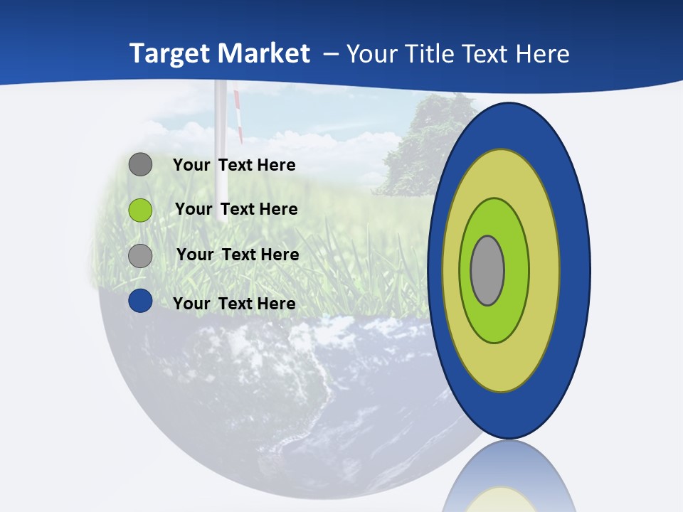 A Green Field With A Wind Turbine On Top Of It PowerPoint Template