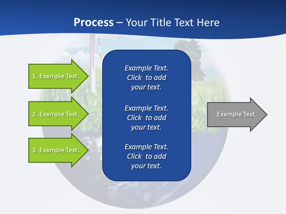 A Green Field With A Wind Turbine On Top Of It PowerPoint Template